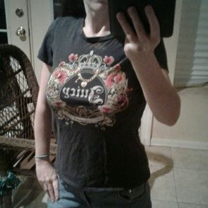 Juicy Couture Crown Tee Flawed Sz S